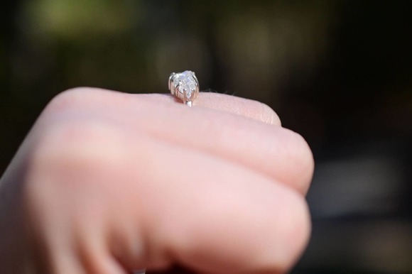 Unique One of a Kind Raw Diamond Engagement Ring Size 8 Rough Natural Di… - Picture 6 of 6